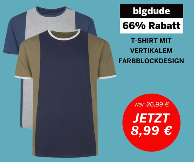 Bigdude Wochenangebot – T-Shirt jetzt nur 8,99 €